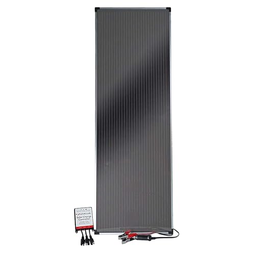 Image of Schumacher Electric Solar Battery Charger and Maintainer with Solar Charge Controller, SP-1500, Water Resistant, 15 Watts, 12 Volt, for Motorcycle, Power Sport, Car, Truck, and Marine Batteries