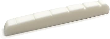 42mm Flat Bottom Slotted Bone Nut Compatible with Fender Strat Stratocaster & Tele Electric Guitar BNT-500W