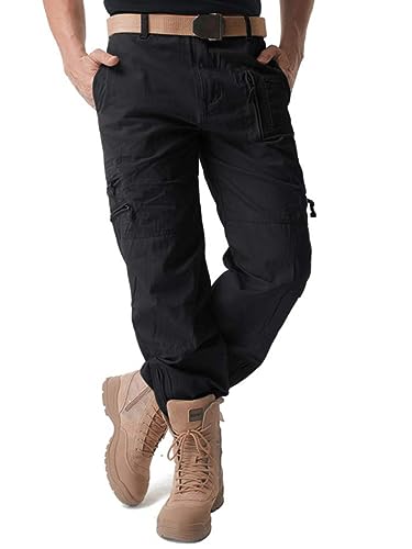Cargo Pants for Men, Work Travel Casual Pants with Multi Zipper Pockets2