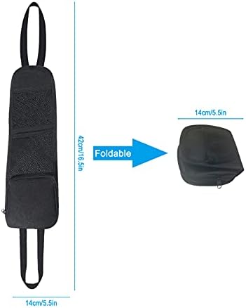 Uoking Car Organisers, Car Seat Side Storage Bag with 3 Pockets, Non-Slip Car Front Seat Mesh Hanging Bag, Small Items Storage Bag Suitable for All Vehicles