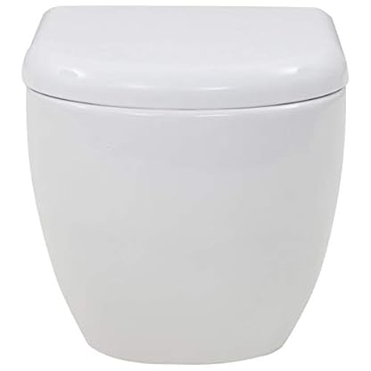 AJJHUUKI Hardware, Sanitär, Sanitärarmaturen, Toiletten und Bidets, Toiletten, Zuhause, Wand-WC, Keramik, Weiß – Bild 7