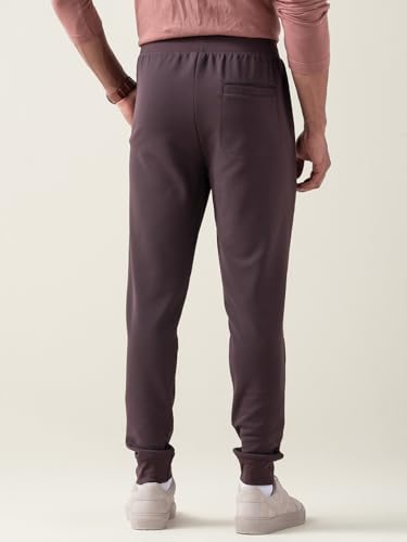 Image of DAMENSCH Men's Regular Fit Mid Rise Ottoman Joggers | Stylish Joggers for Casual Wear