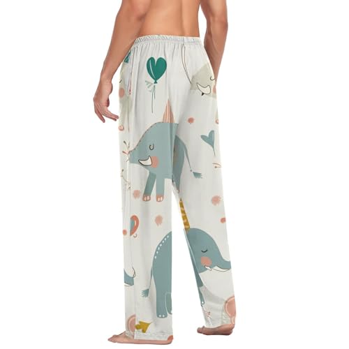 Birthday Elephant Pajama Pants for Men Comfort Sleep Lounge Bottoms Straight-fit with Pockets S-XXL4