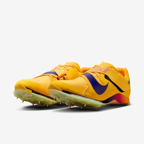 Image of Zoom Elite Long Jump Shoes (Unisex - White /Black-Laser Orange-Hyper Pink) by Nike
