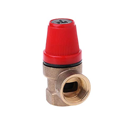 Soupape de sécurité en laiton de qualité, anti-fuites, (5 Bar 1/2 pouce mâle) pour chaudière, soupape de sécurité à ressort, soupape à membrane conçue pour les systèmes de chauffage fermés