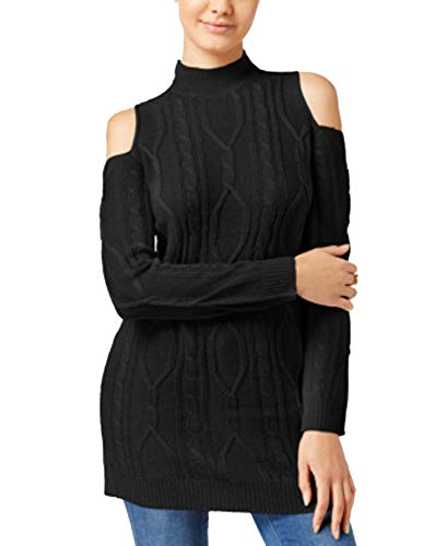 Ultra Flirt by Ikeddi Juniors Cold Shoulder Sweater Black M