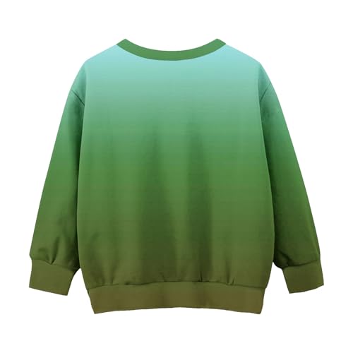 Girls Crewneck Sweatshirts Fashion Gradient Casual Hoodies Long Sleeve Oversized Pullover Fleece Preppy Clothes3