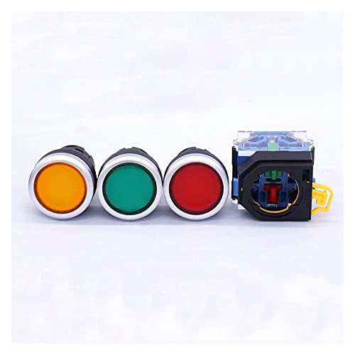 Interrupteur à bouton-poussoir 22mm AMSH longue durée de vie 1NO 1NC 440V 10A