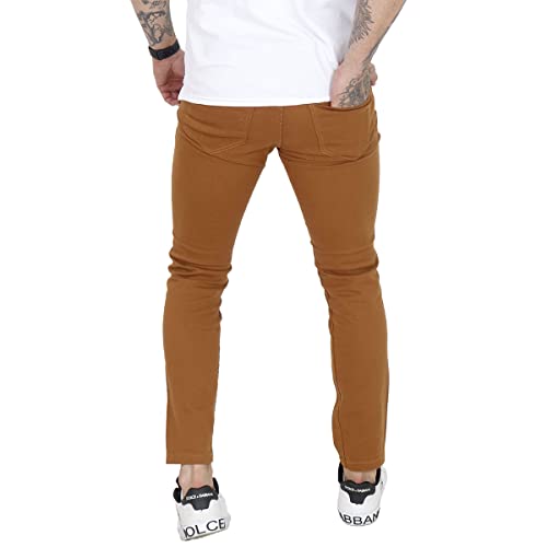 CALÇA SKINNY JEANS, SARJA (CARAMELO, 42)