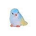 Kalaokei Miniaturfigur Miniaturpuppenhauszubehör, Niedliche Simulation Vogel Tier Mini Figur Modell DIY Landschaft Garten Ornament Blau
