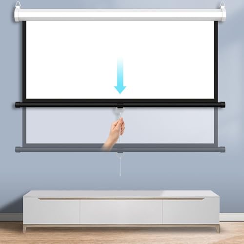 Pantalla de proyección retráctil 72 pulgadas 16:9 HD con bloqueo automático miniatura 3