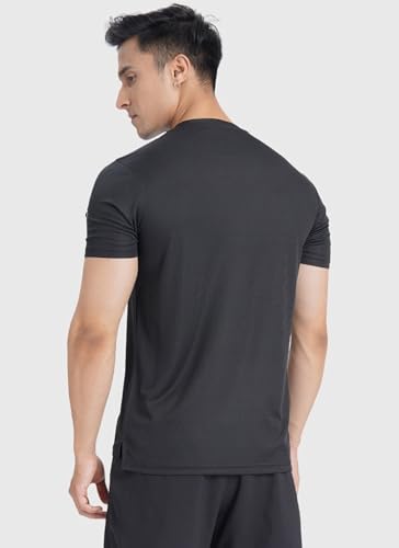 Image of FUAARK Men Moisture Wicking Solid Round Neck Tshirt