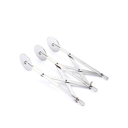 esonmus Premium Roulette à Pizza,en Acier Inoxydable de Qualité Alimentaire,pour pâtisserie,3 Roues