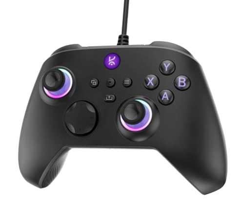 Image of Kreo Surge LITE Wired Gaming Controller for PC | Hall Effect Joysticks & Triggers | 1000Hz Polling Rate | Dual Asymmetric Rumble | Turbo Mode | Programmable Macro Buttons | USB-A | Windows, macOS, Android Compatible
