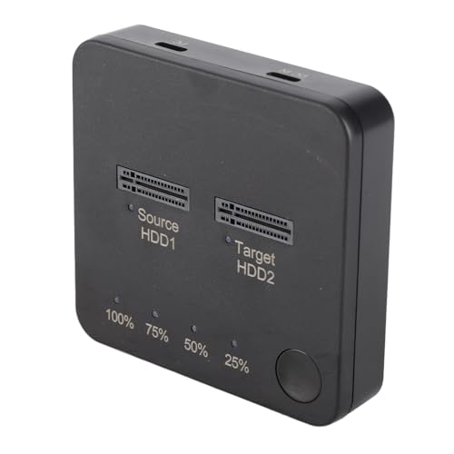 M.2 SSD Duplicator, Black ABS M.2 SATA SSD Duplicator Dual Bay 1Gbps High Speed Offline Clone M.2 SATA SSD Docking Station Replacement for 2230 22242 2260 2280 22110 (not The Hard Drive)