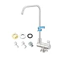 ErSi Water Filter Faucet Reverse Osmosis Drinking Water Faucet?Folding Swivel Faucet for Inward Opening Window Kitchen bar Sink RO Faucet Non-Air Gap Brass+SUS304 Stainless Steel Brushed Nickel