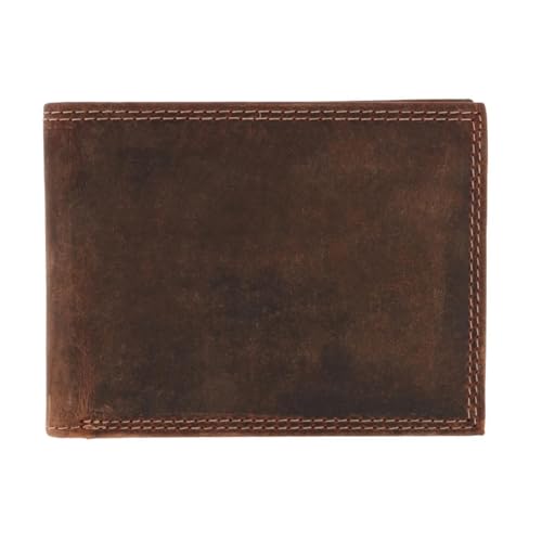 CTM Men's Leather RFID Bifold Wallet, Blue