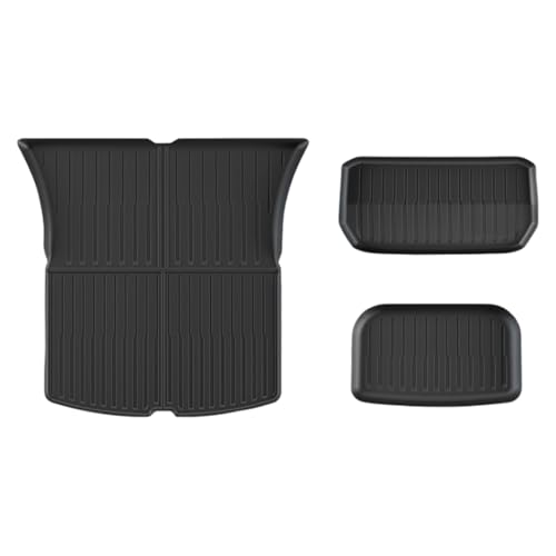 Tapis de coffre avant et arrière compatible Tesla kit complet trois en un étanche