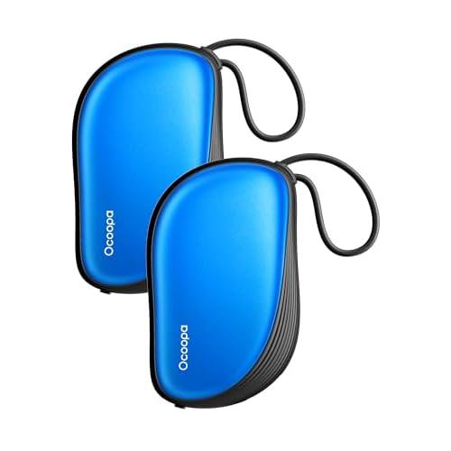 OCOOPA Hand Warmers Rechargeable 2 Pack, Ultra Slim Electric Hand Warmers, Portable Pocket Heater, Comb-Inspired, Fits in Gloves,UL Certified, Winter Essentials,UT5 Sway Blue