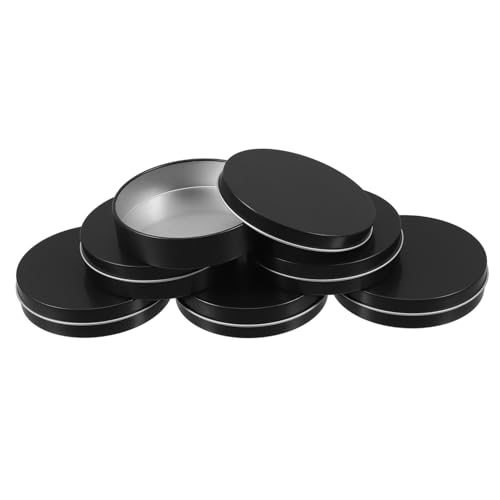 Mipcase 6 Cajas De Hojalata Para Galletas De Azúcar Mini Moldes Para Pasteles Latas Redondas Para Refrigerios Cajas Para Productos Horneados Organizadores De Dulces Cajas Vacías Para