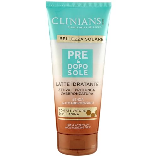 CLINIANS | Latte Idratante Pre&Dopo Sole, con Attivatore di Melatonina, 200mL