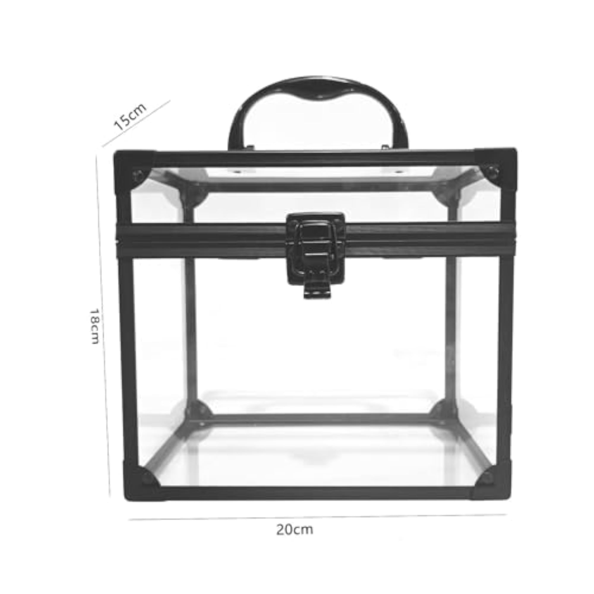 3x Clear Portable Cosmetics Train Case for Women