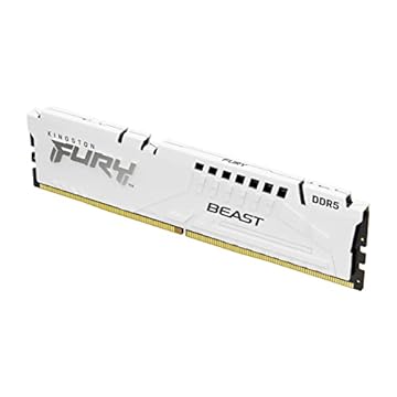 Kingston Fury Beast White 128GB (4x32GB) 5600MT/s CL40 DDR5 XMP DIMM | Overclocking | Plug N Play | Intel XMP 3.0 | Kit de 4 | KF556C40BWK4-128