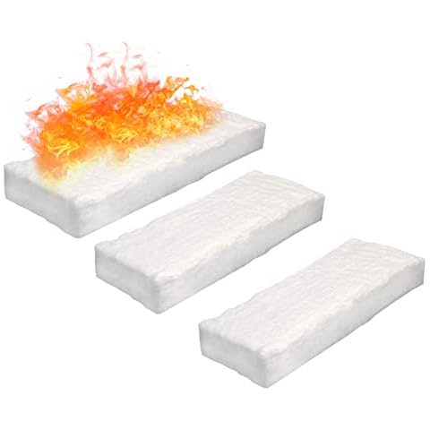 HpLive Bioethanol Fireplace Ceramic Cotton Sponge, Fireplace Ceramic Sponge Bioethanol Fireplace Accessories Glass Wool Stove-Extend Fire Life, 30 * 10 * 1.5Cm Cover