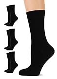 Women's Dress Crew Socks Bamboo Business Casual Comfort Socks SHOE SIZE : 6-9 & 9-12 (6-9, Black (3 Pairs))