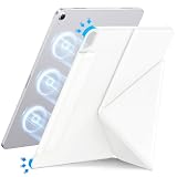 【2025年新登場・エッジ保護・磁気吸着式】HEIGKOIK iPad A16 ケース iPad 第10世代 / 第11世代 専用カバー (2022/2025モデル) ペン収納 スタンド機能 横置き・縦置き対応 三角構造 超薄型・軽量 安定設計 折りたたみ式 角度調整可能 全面保護 耐衝撃 オートスリープ対応 (ホワイト)