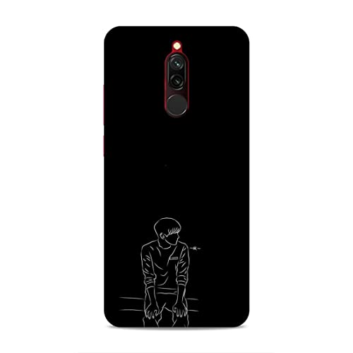 Image of Printed Mobile Back Hard Case Cover for Xiaomi Redmi 8 | Sketch Art, Black Love, White Art -33