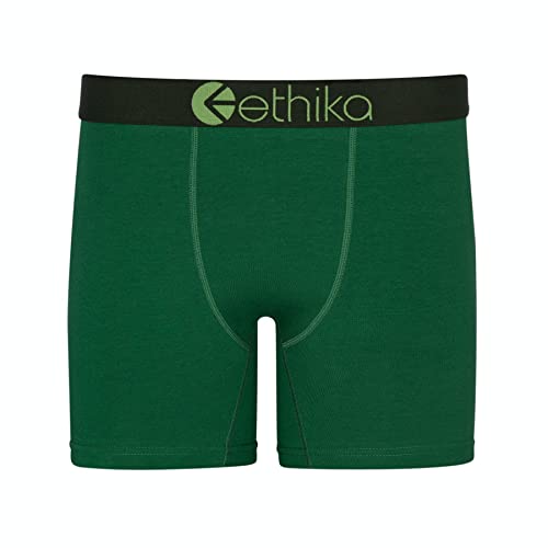 Ethika Men's Mid Boxer Briefs | Victory Green (Assorted, Large)