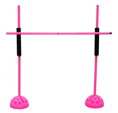 Boje Sport Sprungstangen-Set XSP100pl (6 Stangen 50 cm, 2 X-Standfüße Pro, 2 Leiterhürden), Farbe: pink