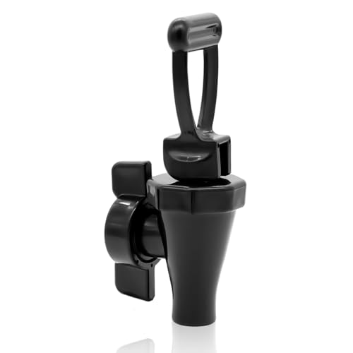 LERGNA 03260.0002 Replacement Faucet Kit for Tea Urn, Spigot Replacement for Tea Dispenser, Spout/Nozzle with Wing Nut and C-Ring, 1 Pack, Black