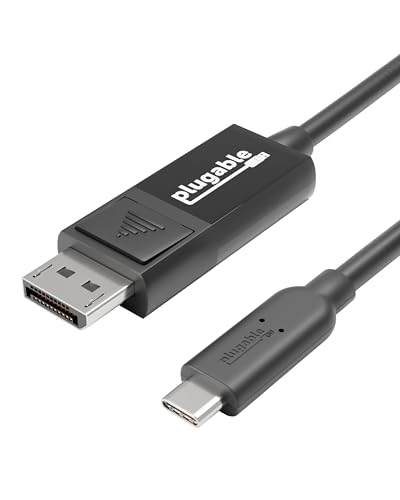 Amazon.co.jp: Plugable USB-C - DisplayPort 変換ケーブル 1.8m（4K