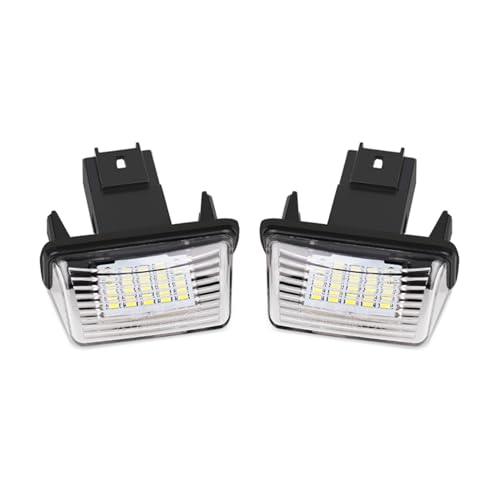 Luces matrícula LED Citroen C3 C4 C5 potentes bombillas 18SMD 12V blancas