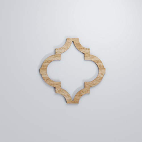 Image of Ekena Millwork 7 3 /8 inchW X 7 3 /8 inchH Extra Small Marrakesh Decorative Fretwork Wood Wall Panels, Red Oak