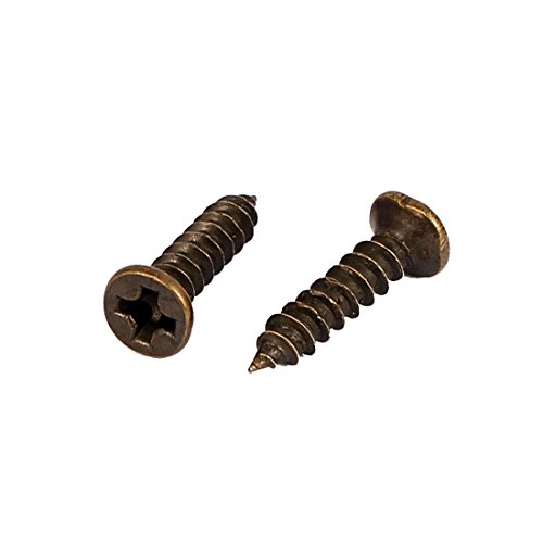 Image of Aexit Bedroom Bathroom Nails, Screws & Fasteners Wall Mounted Metal Retro Style Double Hanging Hook Picture Hangers Bronze Tone