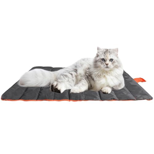 Cama for mascotas de exterior | Colchoneta plegable y portátil for perros | Colchón for cachorros con asa, lavable, ideal for camping, picnics, coche, días calurosos, casa, patio, viajes(Black)