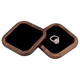 CRAFTYMELODY 2 bandejas de madera para joyas, plato pequeño negro con superficie de terciopelo, organizador de joyas, bandeja de exhibición para encimera, aretes, collares, pulseras, llaves