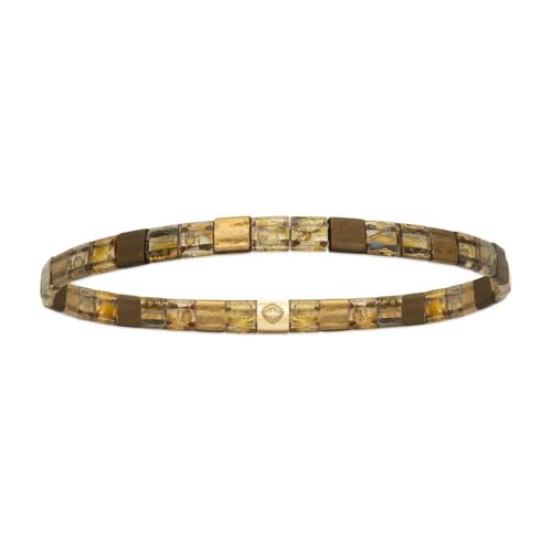Bracelet en perles Miyuki de haute précision, bijou artisanal de luxe Ref 65