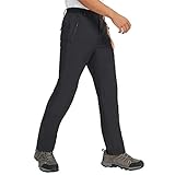 CAMEL Fleece Pants Men Winter Hiking - Softshell Work Pants Snow Waterproof Hunting Pants Insulated (XXX-Large/33.2' Inseam, Black)