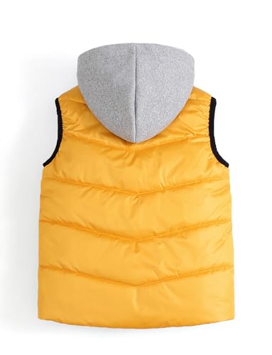 Image of Happy Cherry Kids Puffer Hooded Vest Down Sleeveless Jacket Windproof Coat for Boys Girls 7-13 Years