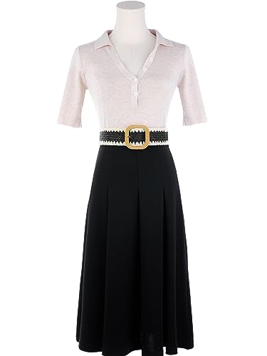 Women's Plus Size Straw Woven Belt Elastic Stretch Wide Waist Belt Boho Braided Belts for Dress4