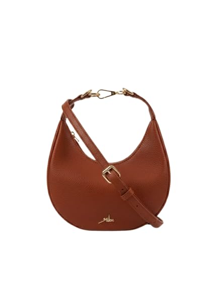 yelloe Tan Textured Baguette Sling Bag-picture-20
