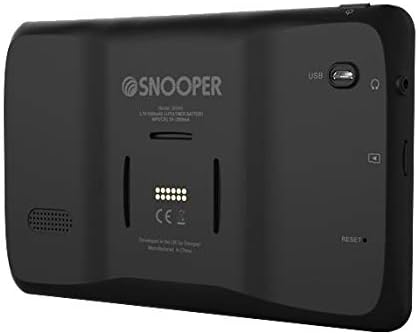 Rear view of the Snooper Ventura S6900 Pro showing the USB port, headphone jack, and AV input socket.