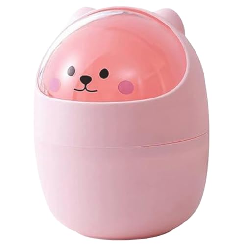 Caneca de basura pequeña de plástico con tapa miniatura 4