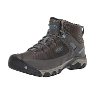 KEEN Women's Targhee III Mid Waterproof Hiking Boot, Magnet Atlantic Blue, 7.5 US