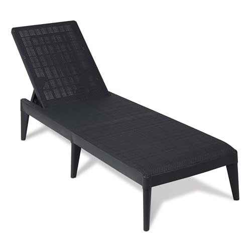 Toomax Sirolo - Tumbona de jardín (60 x 186 x 29 cm, con Respaldo Ajustable, para Exterior, terraza y Piscina