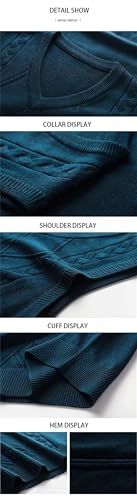 Men Sweater Vest Sleeveless Clothes Short Slim Fit Sweater Clothes2